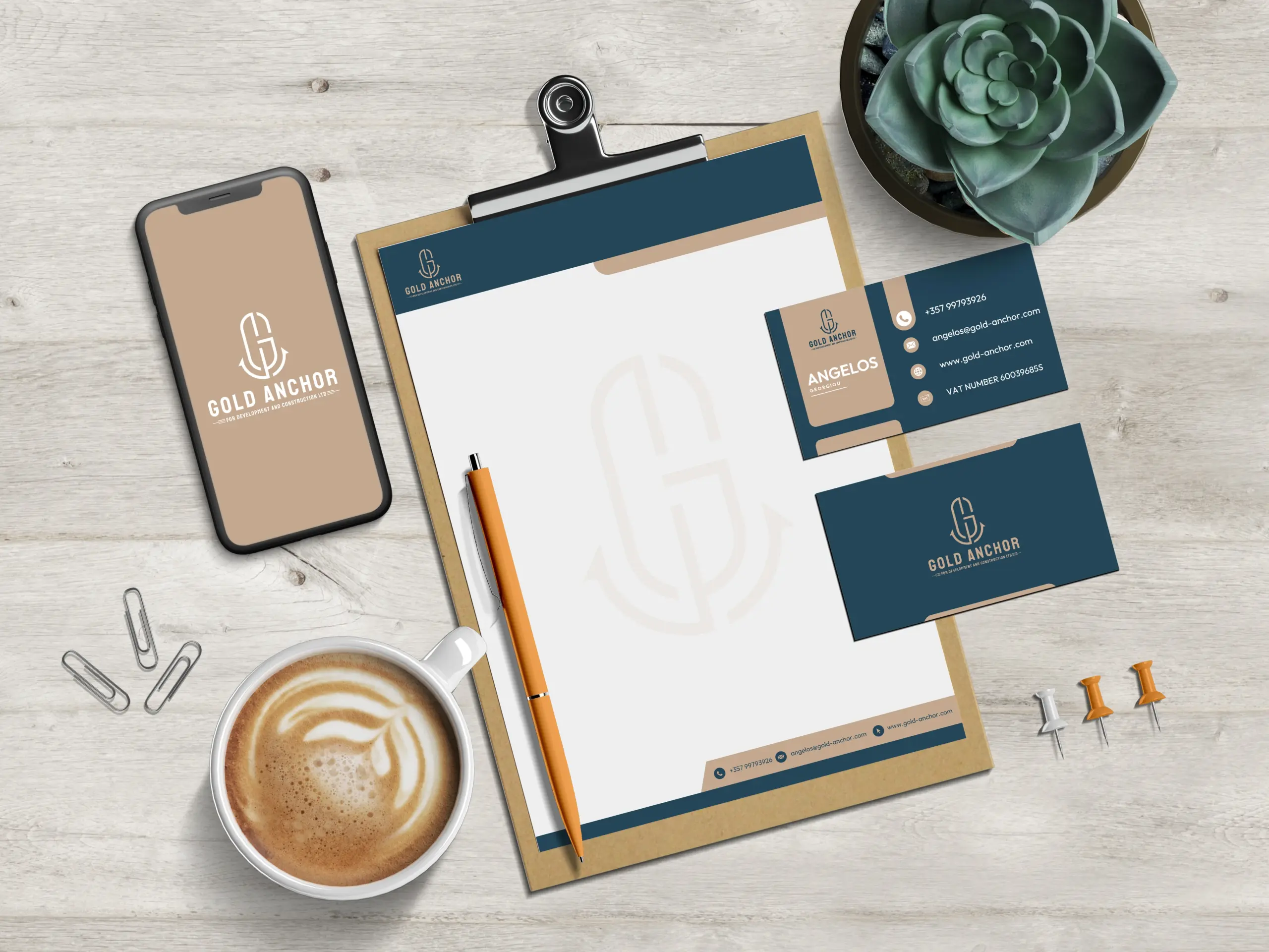 Gold Anchor – Stationery Design